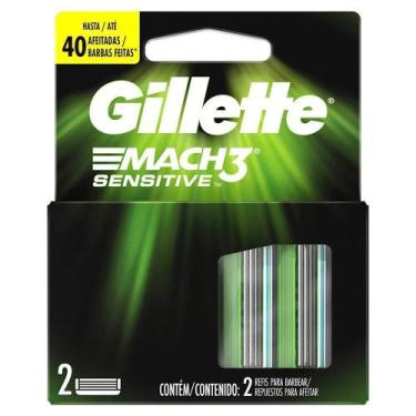 Imagem de Carga para Aparelho de Barbear Gillette Mach3 Sensitive 2 unidades