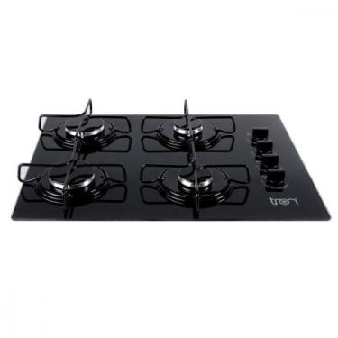 Imagem de Cooktop Vidro A Gás 4 Bocas 60x46 Bivolt Preto Tron Bivolt, Bivolt