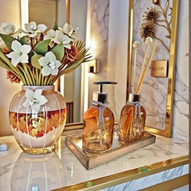 Imagem de Kit Lavabo Completo Luxo Ambar Decoração Banheiro Presente Decoração -