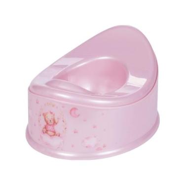 Imagem de Urinol Plasútil Troninho Infantil Penico Assento Sanitário, Ursa Rosa