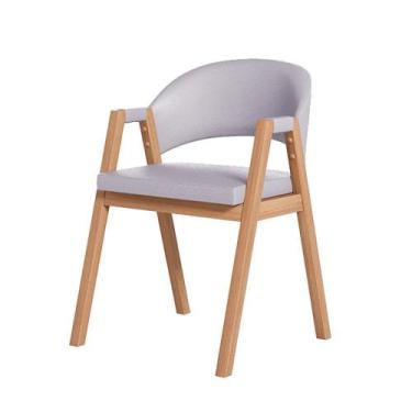 Imagem de Cadeira de Jantar Antonella Linho Estilo Poltrona - 7 Decor, Cinza