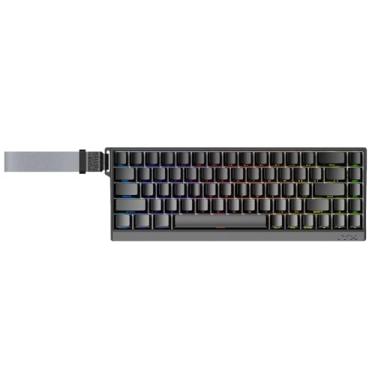 Imagem de IROK MU68PRO Teclado com interruptor magnético de gatilho rápido, teclado mecânico com moldura CNC de alumínio, 65% TKL Teclado RGB programável com fio para jogos Win/Mac Gamer - preto