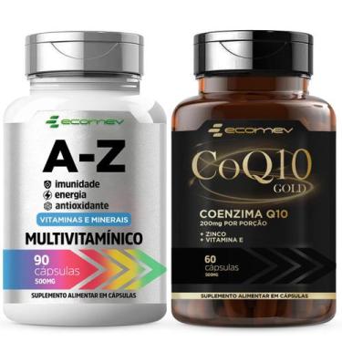 Imagem de Multivitaminico AZ 22 Vitaminas Coenzima Q10 200mg Vit E Zinco Ecomev