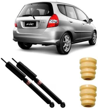 Imagem de 2 Amortecedor Honda Fit 2003 a 2008 Traseiro 343381 Kayaba e Kit