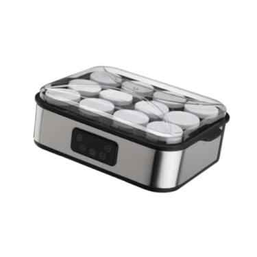 Imagem de IEUDNS Iogurteira elétrica com 12 potes de vidro, ferramentas profissionais faça você mesmo, máquina automática de iogurte para iogurtes,