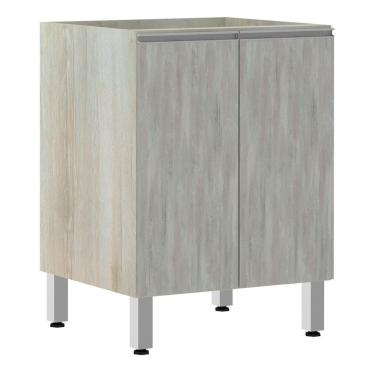 Imagem de Balcão Sem Tampo 60cm Lis Legno Crem e Concreto