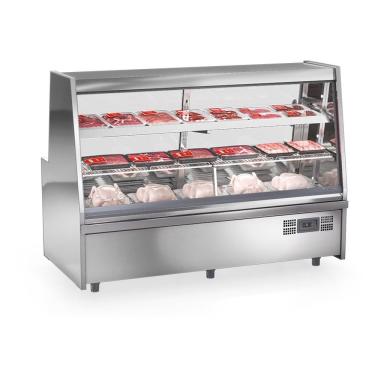 Imagem de Balcão De Açougue Refrigerado Turino Aço Inox 220v Grta-200 Ai Gelopar