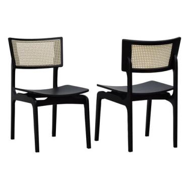 Imagem de Kit 2 Cadeiras Apollo Madeira Maciça Encosto Telinha Assento Anatômico