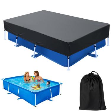 Imagem de OIOYLEY Capa De Piscina Retangular 87 X 59 Pol., Design Com Cordão 7 Pés, 5 Retangular, 4 Molduras, Oxford Para Natação Acima Do Solo, Fácil Instalação, Material Aquecedor Pano