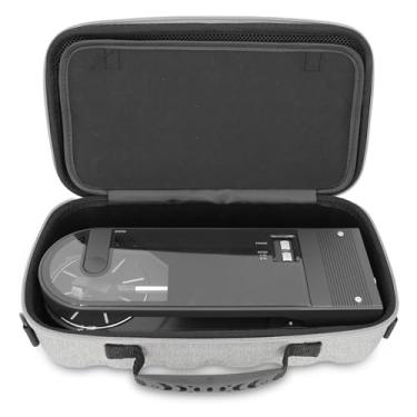 Imagem de CASEMATIX Estojo De Viagem Compatível Com Toca-Discos Portátil Audio-Technica At-Sb727 E Vinil Sound Burger - Inclui Alça Transporte Ombro, Cinza