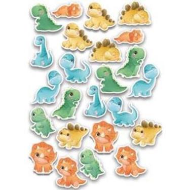 Imagem de Cartela C/52 Adesivos Dino Baby - Lojinha Da Luc Adesivos