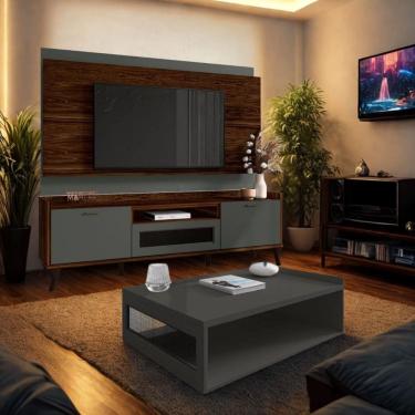Imagem de Rack Com Painel 180 cm Para TV 75 Polegadas Liverpool e Mesa de Centro