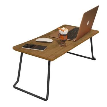 Imagem de Mesa Café Multiuso Suporte Para Notebook Apoio Cama e Sofá Freijó - Be