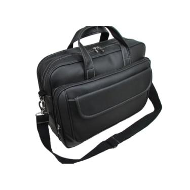 Imagem de Bolsa Pasta Transversal Maleta de Mão Notebook Documentos Executiva Social Masculina Feminina (Preto)