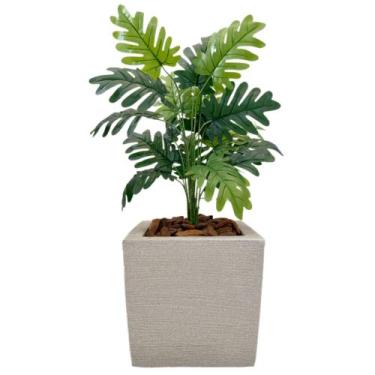 Imagem de Planta Artificial Bananinha Com Vaso Polietileno Quadrado - Flor Imp