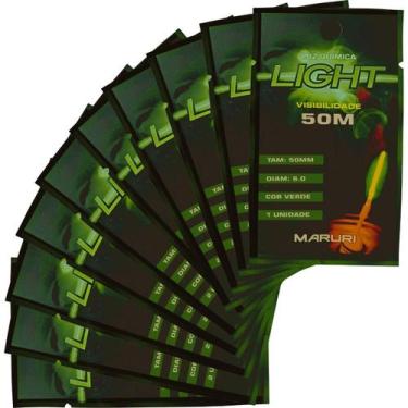Imagem de Kit 10pçs Luz Química Star Light Visibilidade 50m Para Pesca 6.0 50mm 