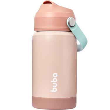 Imagem de Garrafinha Térmica Infantil BUBA 360ml Inox com Parede Dupla Canudo de