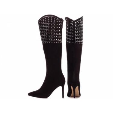 Imagem de Bota Bico Fino Cano Alto - Torricella, 36, Preto