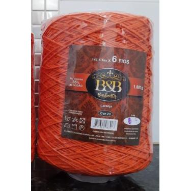 Imagem de Barbante B&B cone 1kg Fio 6 , Laranja