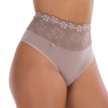 Imagem de Calçola de Algodão Egípcio com Barra Renda Forrada e Cavada nas Costas