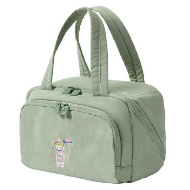 Imagem de Dr.Cheese Bolsa de maquiagem, bolsa de cosméticos de grande capacidade para mulheres, bolsa de higiene pessoal portátil, bolsa de maquiagem de viagem com compartimentos de TPU para acessórios