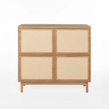 Imagem de Sapateira Kaki 4 Portas 104 cm x 105 cm x 35 cm Tauari - Telinha Rattan