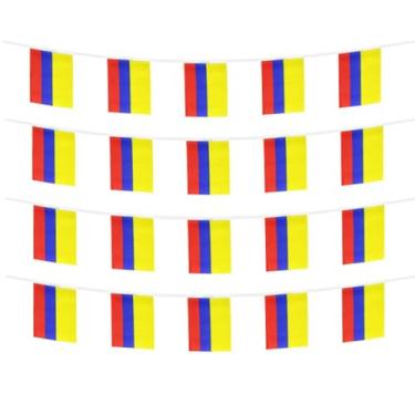 Imagem de FFILL 20 pés 20 bandeiras bandeira das Américas do Norte e do Sul, mini bandeira pequena bandeira, para festas, lojas e bares, decorações ao ar livre - bandeiras nacionais temáticas da América do Sul