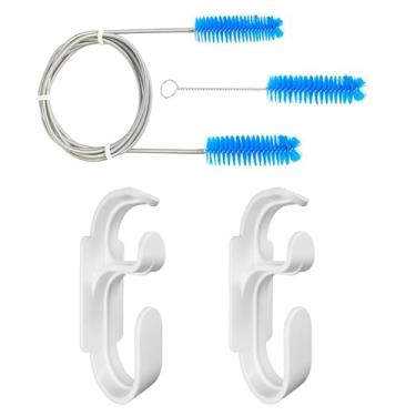 Imagem de KiBcsLic 2 peças escovas de limpeza de mangueira CPAP portáteis convenientes para tubos fáceis de usar profissionais de alta eficiência leves flexíveis, Style C