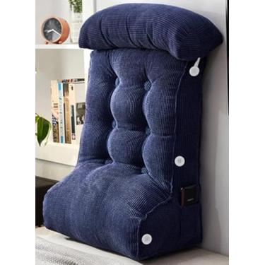 Imagem de Almofadas De Leitura Almofadas De Encosto Triangulares Ajustáveis Para Sofá-cama, Almofadas De Apoio Lombar De Cunha Almofadas De Apoio Para Adultos No Escritório Com Bols, 9, M=60x55cm