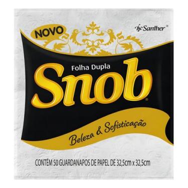 Imagem de Guardanapo de Papel Folha Dupla Snob 32,5cm x 32,5cm 50un