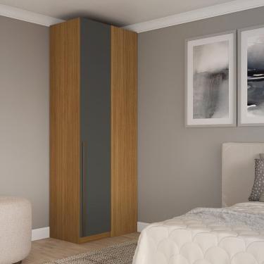 Imagem de Guarda-roupa De Canto Reto Modular Altezza Freijó/titânio