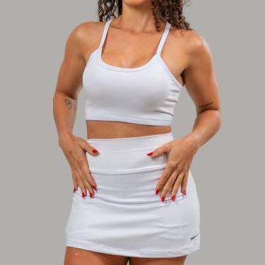 Imagem de Conjunto Top Nadador + Short Saia Academia com Bolsos internos para ce