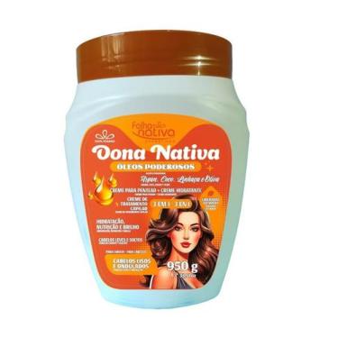 Imagem de Creme Para Pentear Óleos Poderosos 4 em 1 950g Folha Nativa