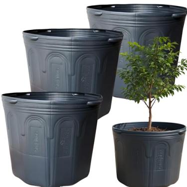 Imagem de Kit 3 Vaso Embalagem 50 Litros com Alça para Árvores Frutíferas, Ornamentais, Mudas e Outras | Leve e Flexível, Plástico Reciclável e Resistente - Nutriplan