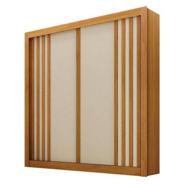 Imagem de Guarda Roupa Solteiro 2 Portas Milano Cinamomo Off White – Leifer Móveis