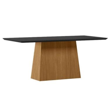 Imagem de Mesa De Jantar 180 Cm Barbara Com Vidro Ype Preto – New Ceval