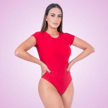 Imagem de Body Feminino Manga Curta Vermelho - Vimo, G, Vermelho