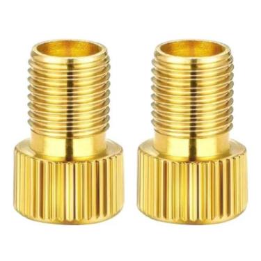 Imagem de Par Adaptador Válvula Presta Bico Fino Para Grosso Pneu 2un - Xtime