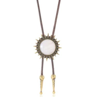 Imagem de Dlknp Colar ocidental de couro cowgirl para mulheres, acessórios de fantasia, joias ocidentais, 15.75-31.5 inches, Liga de aço, Sem Pedra Preciosa