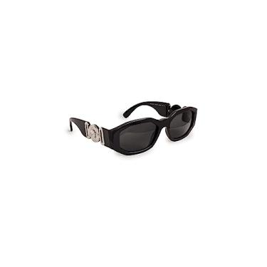 Imagem de Versace Ve 4361 542287 Óculos De Sol Geométricos Plástico Preto Lente Cinza
