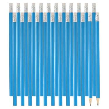 Imagem de PATIKIL Lápis redondos de madeira a granel, pacote com 24 lápis de grafite HB com borracha para material de escritório, materiais de desenho de arte de marcação de engenharia, azul