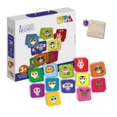 Imagem de Brinquedo Infantil Joguinhos de Bolsa Jogo da Memória Animais Babebi -