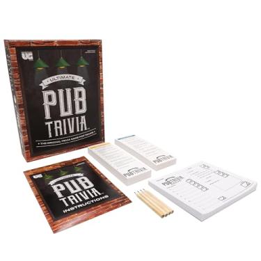 Imagem de Ultimate Pub Trivia Team Trivia Game, Over 1000 Questions for Weekly Party Game Nights and Live Stream Pub Quiz Events, Perfect for Ages 12 and Up and 4 or More Players from University Games, Red
