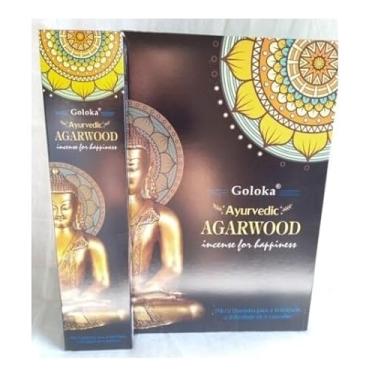 Imagem de Incenso Goloka Ayurvedic Buda Sabedoria Cx.12un.15g + Incensário