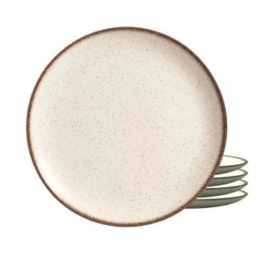 Imagem de Jogo De Pratos Raso Cerâmica Kit 4 Pcs 29Cm Vanilla Alleanza