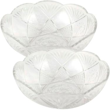 Imagem de Kit 6 Saladeira Redonda Bowl Vidro Transparente 2,5l 23,5cm