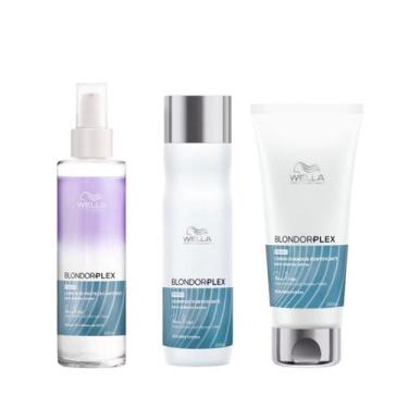 Imagem de Wella BlondorPlex Shampoo Fortificante 250ml + Condicionador 200ml + L