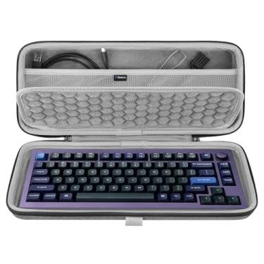 Imagem de GEEKRIA Capa Compacta Para Teclado Geekria, Bolsa De Transporte Rígida Viagem, Compatível Com Rk Royal Kludge Rk68, Keychron K6, K6 Pro, K7, K7 Pro