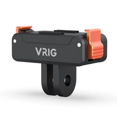 Imagem de VRIG Adaptador magnético de liberação rápida base para DJI Osmo Action 5 Pro / 4/3 / Osmo 360, acessórios de tripé de liberação rápida (suporte de 2 pinos)