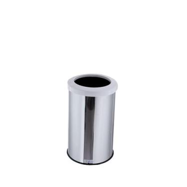 Imagem de Cesto De Lixo Reciclável 20 Litros Lixeira Inox Aro Esmaltado - Aldino